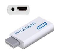 INF Adaptador Wii a HDMI - 720/1080P HD convertidor con salida de audio de 3,5 mm para monitor, proyector, televisor, color blanco