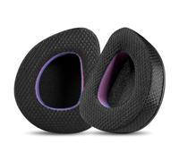 INF Almohadillas de tela negra y morada, compatibles con auriculares ASUS ROG, transpirables, 10 cm x 8 cm x 2,2 cm, 2 unidades