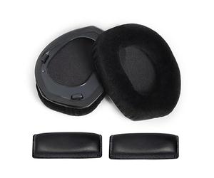 INF Almohadillas para los oídos y Diademas para Sennheiser HDR RS165/RS175/RS185/RS195, Efecto de reducción de Ruido, Franela, Cuero proteico, Espuma