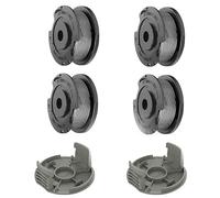 INF Bobina y cubierta de repuesto para Bosch Easy GrassCut 18-230 - 4 bobinas + 2 cubiertas negras