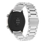 INF Correa de acero inoxidable para Huawei Watch GT4 45 mm/Watch 4 Pro de 20 mm/42 mm, correa de reloj cómoda de llevar, correa fácil de cambiar, plateada
