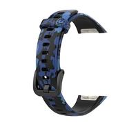 INF Correa de reloj para Huawei Band 6 Honor Band 6/7, correa de repuesto con hebilla, hebilla segura, correa de TPU, negro/azul