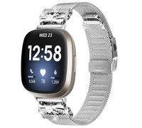 INF Correa de repuesto para Fitbit Versa3/4/Sense 2, correa de reloj de acero inoxidable