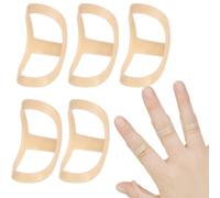 INF Férula para dedo en gatillo, paquete de 5, juego de cinco tamaños, férula para dedo meñique, férula para dedo anular, inmovilización de nudillos, color beige