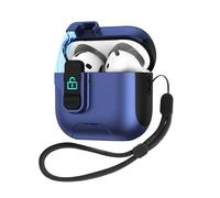 INF Funda de TPU azul profundo compatible con AirPods 4 con función atril