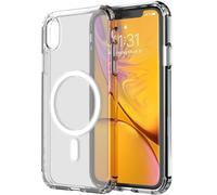 INF Funda para iPhone XR, Carcasa acrílica para Cargador MagSafe, Transparente/Blanco