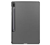 INF Funda para Samsung Galaxy Tab S7 Plus/FE/Lite, Funda para Tablet Tri-Fold, Cuero PU y Material de PC, 1 × Funda para Tablet (Gris)