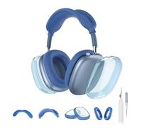 INF Juego de 5 fundas de silicona TPU compatibles con AirPods Max - Transparente, resistente a los golpes, resistente al agua