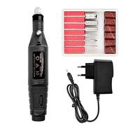INF Lima de uñas eléctrica con 6 puntas, velocidad ajustable, puede eliminar callos, cutículas y células muertas de la piel.