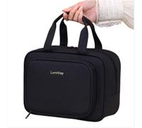 INF Old Money Style Taslon Bolsa de Maquillaje Impermeable - Múltiples Compartimentos Poliéster Viaje Cosméticos Estuche Compacto Lujo
