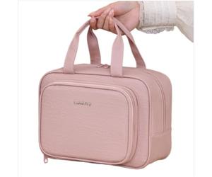 INF Old Money Style Taslon Bolsa de Maquillaje Impermeable - Múltiples Compartimentos Poliéster Viaje Cosméticos Estuche Compacto Lujo