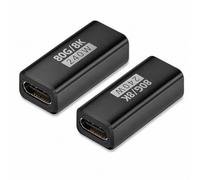 Adaptador USB-C Hembra a Hembra de 240W 80Gbps, Recto, Negro (Paquete de 2) Black