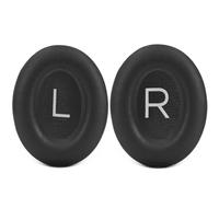 INF Pack de 2 almohadillas de repuesto compatibles con Bose QC45 - Proteína de cuero viscoelástico negro