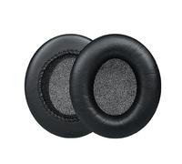 INF Pack de 2 almohadillas de repuesto compatibles con Sennheiser HD435 HD415 HD465 HD485 - Cuero proteína negro 9 cm x 8 cm x 2 cm