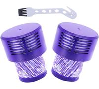 INF Pack de 2 filtros de aspiradora para Dyson V10, Filtro de Repuesto Lavable, Recambio de aspiradora