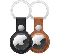 INF Pack de 2 Fundas Protectoras con Soporte para AirTag, Proporciona protección contra el Desgaste, Doble Apertura, con Llavero, Compatible con AirTag, Piel sintética