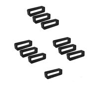 INF Paquete de 10 bucles de correa de reloj perfectos para relojes deportivos resistentes al agua y duraderos bucles de correa de reloj de repuesto de silicona negro