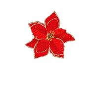 INF Paquete de 12 flores rojas de Navidad, accesorios de decoración de árbol, flores falsas para el hogar, tienda, flores artificiales de Navidad