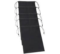 INF Paquete de 5 Bolsas de Almacenamiento con cordón de 15 × 20 cm, Bolsas de Tela pequeñas de Nailon Oxford para Almacenamiento, Color Negro