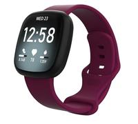 INF Pulsera Compatible con Fitbit Sense/Versa 3 Silicona Vino Rojo Pequeño