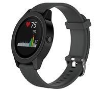 INF Pulsera compatible con Garmin Vivoactive 3 / Vivomove/Vivomove HR, correa de repuesto de silicona suave de 20 mm para Vivoactive 3 Music/Forerunner 245/645 Music, gris