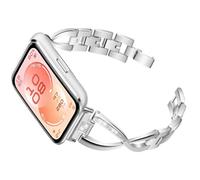 INF Pulsera de metal con diamantes de aleación de zinc, elegante correa de metal, compatible con Huawei Band 11/11Pro, longitud 17 cm, ancho 1,8 cm
