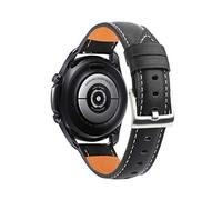 INF Pulsera para Samsung Galaxy, Pulsera de Cuero Compatible con Galaxy Watch 3 41mm Negro