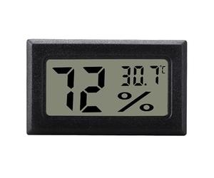 INF Termómetro higrómetro digital para climatización de habitaciones, mini, LCD, negro