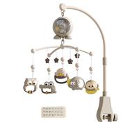 Infant Bedside Music Toy With Light Show Auto Rotating Mobile Built In Lullabies Wireless Remote For Newborns Baby Sensory Development Mobile