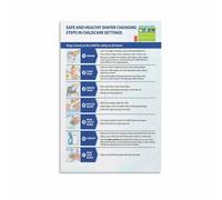 Infant Care Poster Diaper Change Hygiene Guide Art