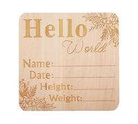 Infant Name Display - Custom Engraved Wooden Tag, Memorable Birth Detail