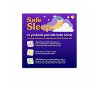 Infant Safety Sleep ABCs Poster, New Parents Must-Have Guide, Peaceful Nursery Decor Canvas Wall Art Print(Framed,16x24inch(40x60cm))