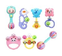 Infant Teething Toys, Travel Baby Toys, Rattle Teether Set, Baby Rattles, Portable Baby Teethers, Stroller Toys and Teething Rattles for Babies, Ideal for Indoor and Outdoor Use