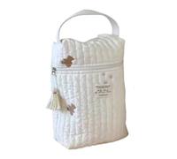 Infant Tidying - Nursery Caddy for Categorising | Canvas Fabric Pockets with Fasteners & Internal Mesh Dividers for Strollers Backpacks Suitcases and Daycare Cubbies