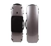 Infante Estuche para violín 4/4 fibra de carbono rectángulo 4/4 con bolsa partituras, correa ajustable, higrómetro, ligero, portátil