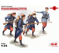 Infantería Francesa (1914), (4 Figuras) 1:35 Kit De Modelo De Plástico ICM
