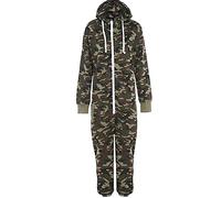 infantil CAMUFLAJE MILITAR Mono Estampado Traje Con Capucha Todo en uno INFANTIL POLAR Edad 2-3, 3-4, 5-6, 7-8, 9-10, 11/12 , 13/14 años - VERDE MILITAR, 13-14 Years