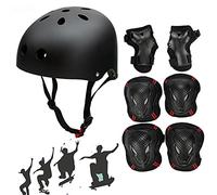 Infantil Casco de Bicicleta Skate Juego de Cascos Protector de Muñecas Deportes al Aire Libre Juego de Equipo de Protección para Scooter de Rodillos Skateboarding Patinaje (S)