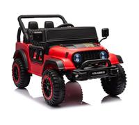 Infantil Coche Eléctrico 24V 2x105W Eva Neumáticos Cuero Asiento LED USB Rojo