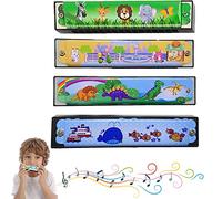 Infantil Harmonica, 4 Piezas Armonica Infantil, 16 Armónica Cromática Musical Armónica, Harmonica Principiantes, Dibujos Animados de Armónica, para Principiantes Estudiantes Niños