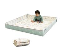 Infantino Alfombra Plegable de Espuma Suave, Tamaño Grande, Fácil de Transportar, Laterales Abatibles, Alfombra Antideslizante para Bebés y Niños Pequeños, Arcoiris