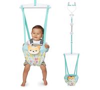 Infantino - Asiento de saltador para puerta 2 en 1 con música y luces, asiento de saltador de actividades con sonidos activados por el movimiento para bebés, zorro