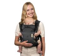 Infantino Flip Luxe Mochila Portabebés 4-En-1, Ergonómico, Soporte Lumbar, Tejido Premium, 3,2-16 Kg, Onyx