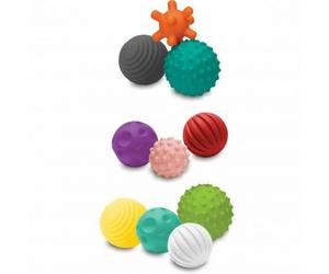Infantino Juego de 10 bolas sensoriales multicolores