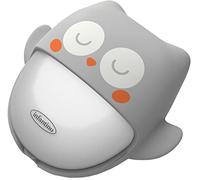 Infantino Luz nocturna Owl Night Light 2 en 1, luz nocturna para niños con forma de búho, luz nocturna portátil y recargable, se enciende y apaga automáticamente, funciona durante 60 horas, gris