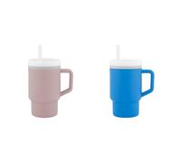 Infantino Mi 1er Tumbler, Adorable Vaso en Miniatura con Pajita Resistente y Asa para Niños Pequeños, Fomenta la Hidratación, Fácil de Limpiar, 250ml, Pirueta & Océano