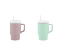Infantino Mi 1er Tumbler, Adorable Vaso en Miniatura con Pajita Resistente y Asa para Niños Pequeños, Fomenta la Hidratación, Fácil de Limpiar, 250ml, Pirueta & Menta Fresca