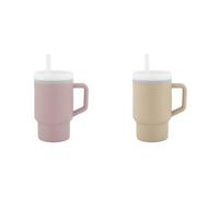 Infantino Mi 1er Tumbler, Adorable Vaso en Miniatura con Pajita Resistente y Asa para Niños Pequeños, Fomenta la Hidratación, Fácil de Limpiar, 250ml, Pirueta & Arena
