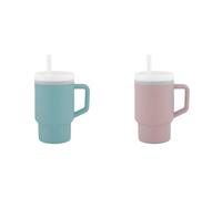 Infantino Mi 1er Tumbler, Adorable Vaso en Miniatura con Pajita Resistente y Asa para Niños Pequeños, Fomenta la Hidratación, Fácil de Limpiar, 250ml, Azul Cambiante & Pirueta
