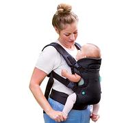 Infantino - Mochila portabebés Flip Advanced 4 in 1 con babero - Ergonómica - Convertible - Cara hacia dentro y hacia fuera - Delantera y trasera - Portabebe para Bebe entre 3,6-14,5 kg